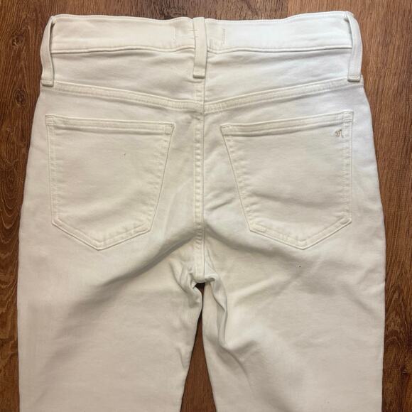 NWT Madewell Kick Out Crop Jeans In Pure White Size 26 - Picture 9 of 9
